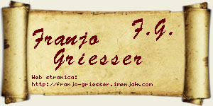 Franjo Griesser vizit kartica